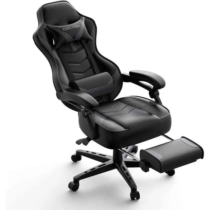 ARTET Gaming Chair with Massage High Back Computer Chair with Footrest Headrest