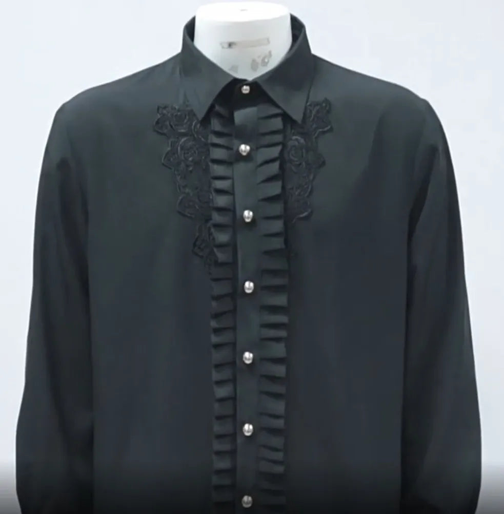 2023 New Men's Shirts Medieval Renaissance Costume Steampunk Shirt Men