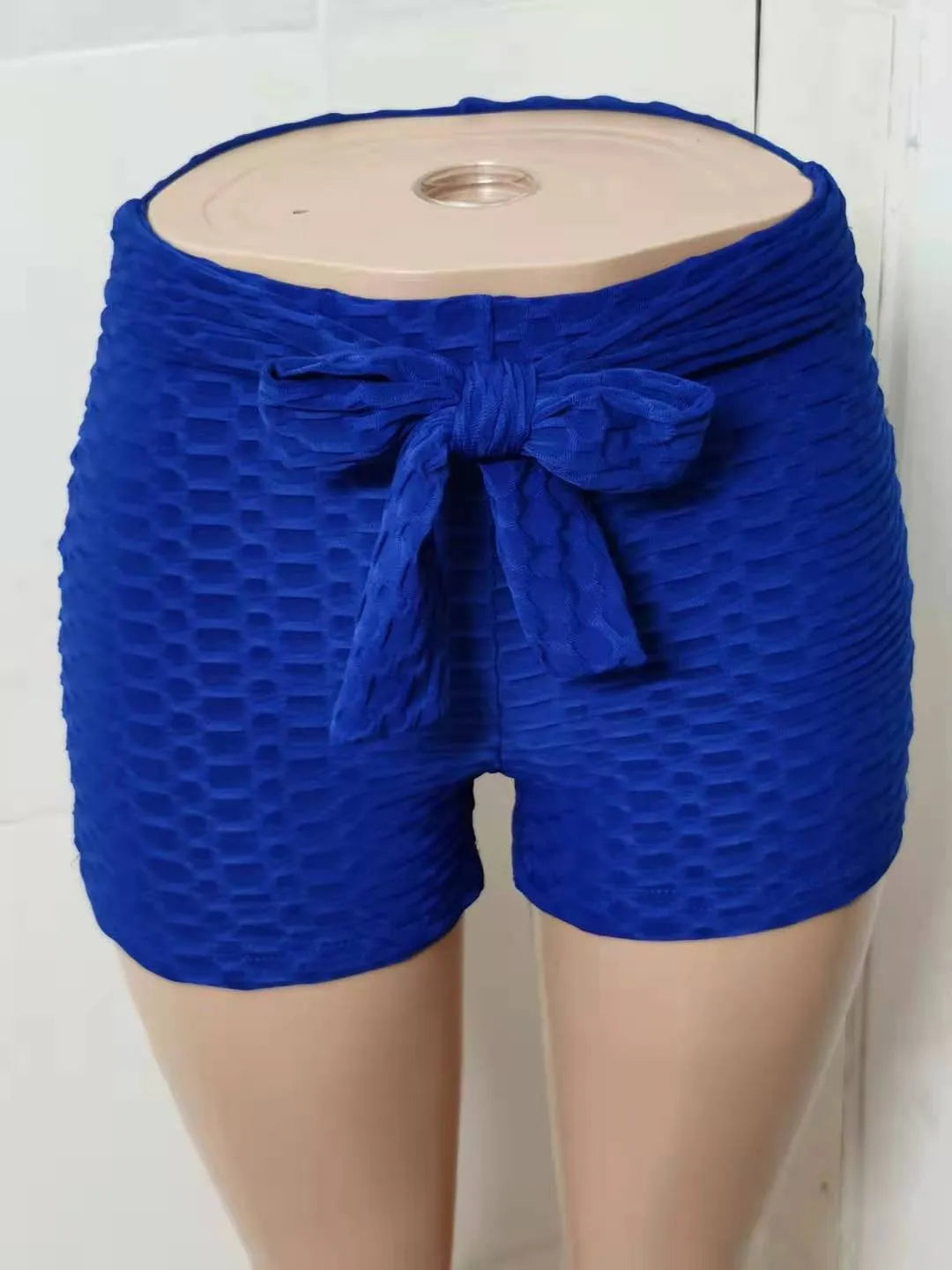 Fitness Gym Solid Shorts For Women Casual Summer Bow High Waist Running