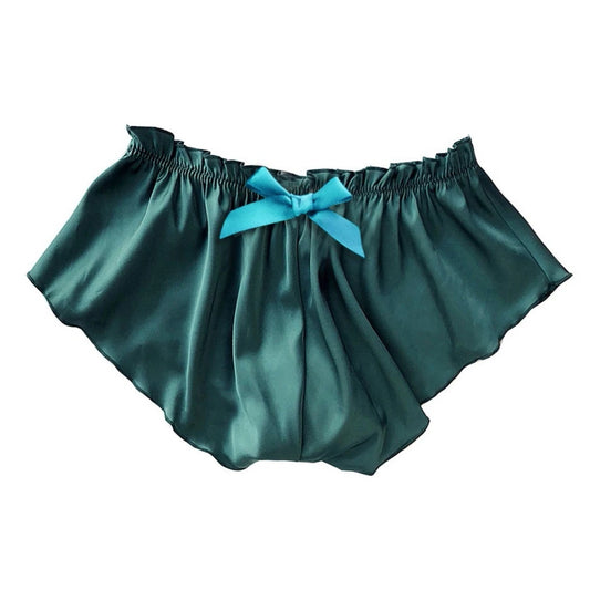 Silk Satin Womens Sexy Panties Flowers Floral Plus Size Lace Pajamas