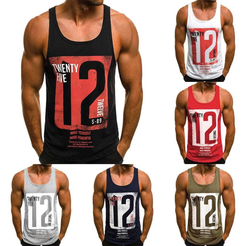 Men's Tank Tops Sleeveless Tshirts Summer Fitness Clothing Men Gym