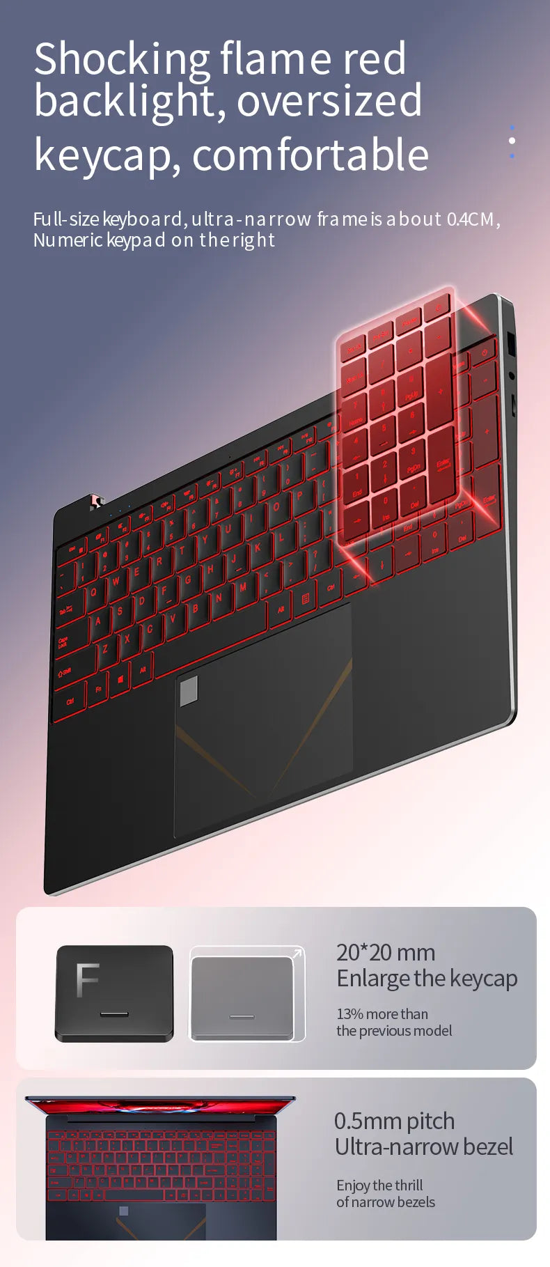 PA156 Laptop Computer 15.6" Intel N5095 Win10 16G 128G/256G/512G