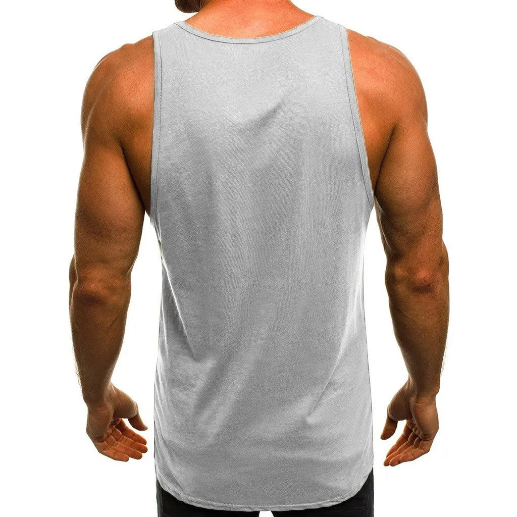 Men's Tank Tops Sleeveless Tshirts Summer Fitness Clothing Men Gym