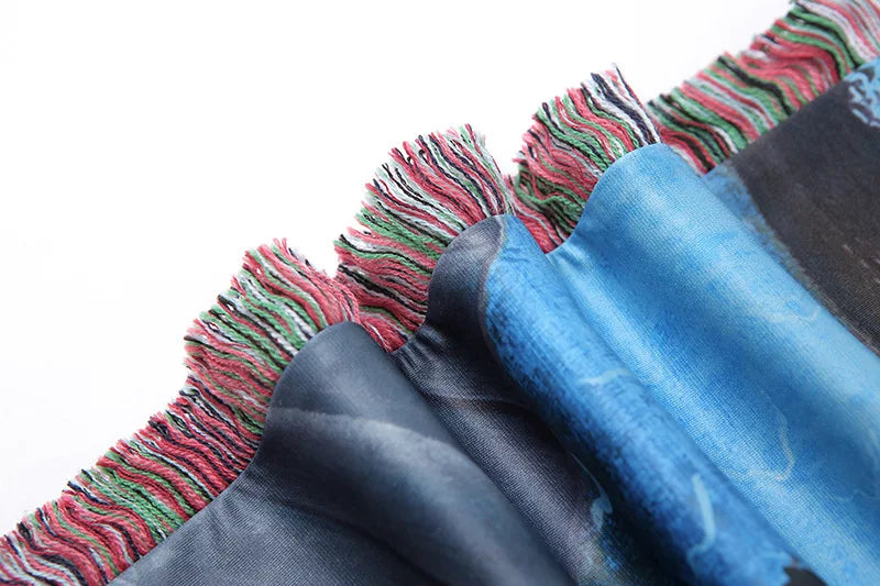 Paisley Print Women Pants Sheer Tassel High Waist Party Clubwear Trousers Floral Streetwear