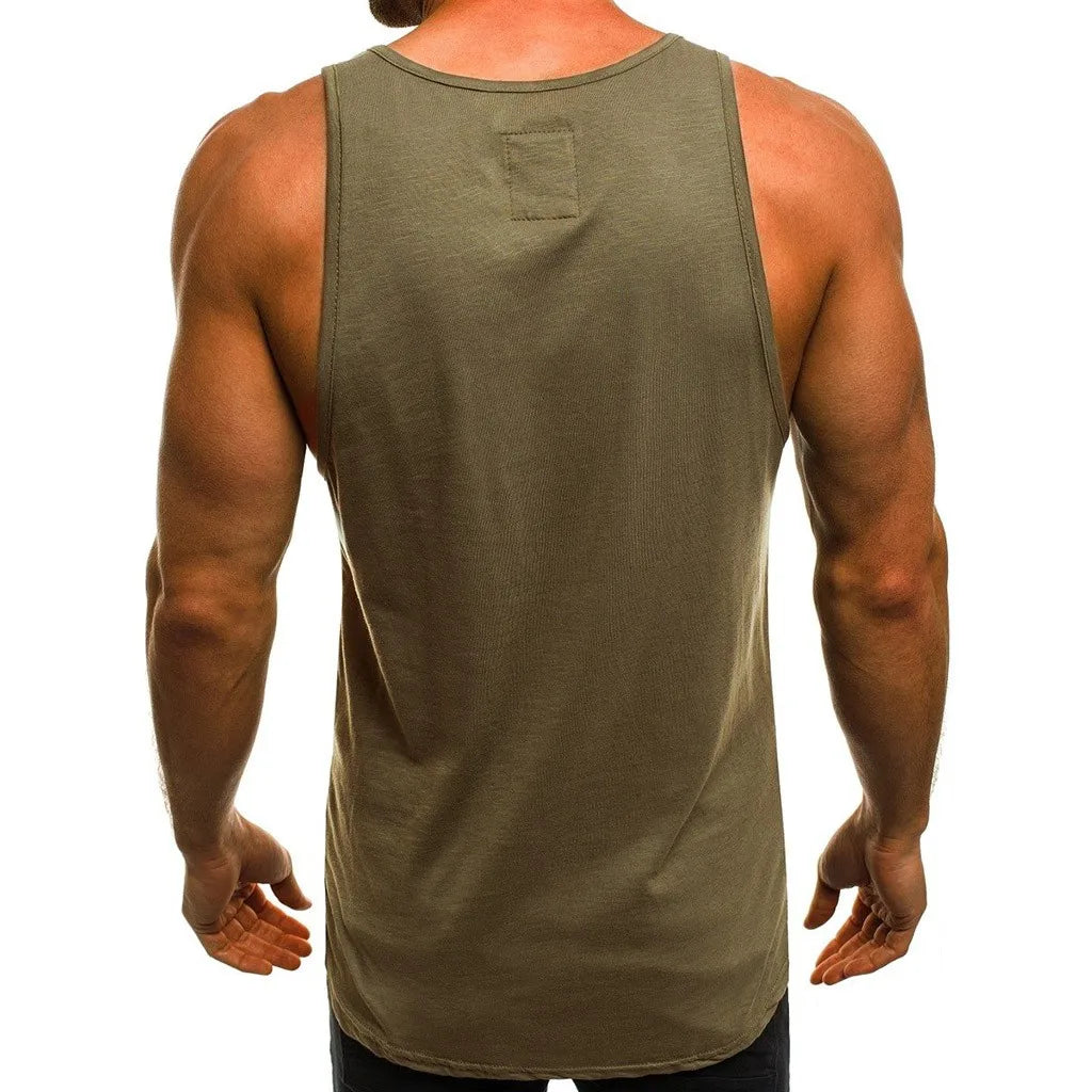 Men's Tank Tops Sleeveless Tshirts Summer Fitness Clothing Men Gym