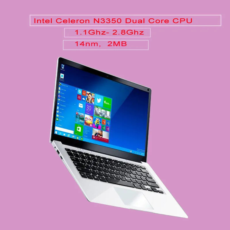 Molosuper 14 inch Cheap Notebook Windows 10 6GB RAM SSD Student Laptop
