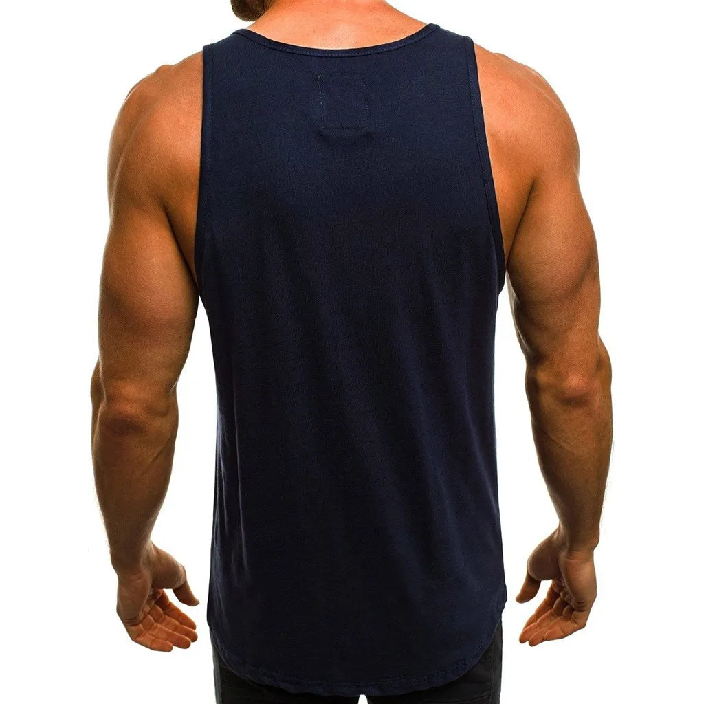 Men's Tank Tops Sleeveless Tshirts Summer Fitness Clothing Men Gym