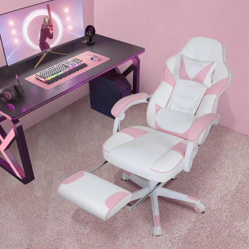 ARTET Gaming Chair with Massage High Back Computer Chair with Footrest Headrest
