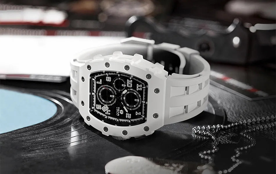 TSAR BOMBA Luxury Watch Men Top Brand Luminous Hand Imported Silicone Strap