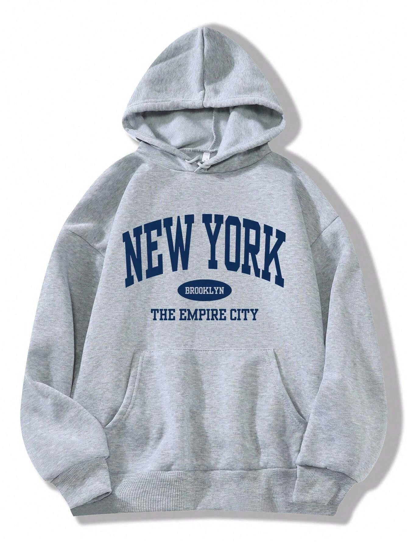 New York City Brooklyn Creative Letter Printed Female Hoodies Multicolor