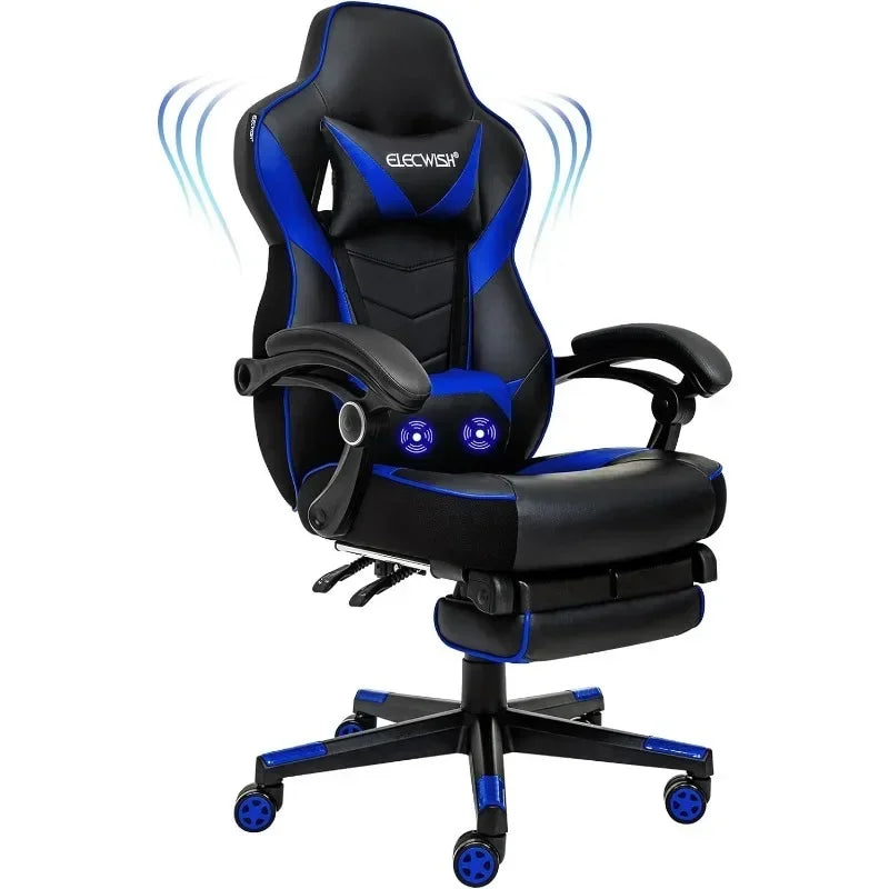 ARTET Gaming Chair with Massage High Back Computer Chair with Footrest Headrest