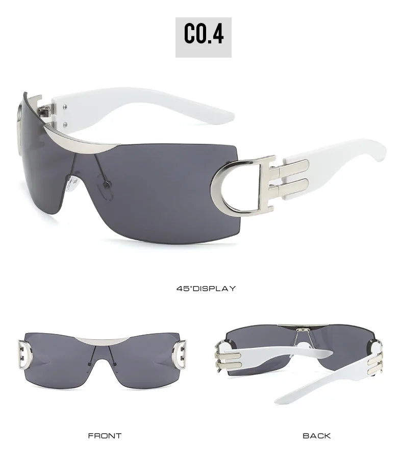 Cycling Sun Glasses Punk One Piece Goggle Women  Brand Designer Sun Glasses