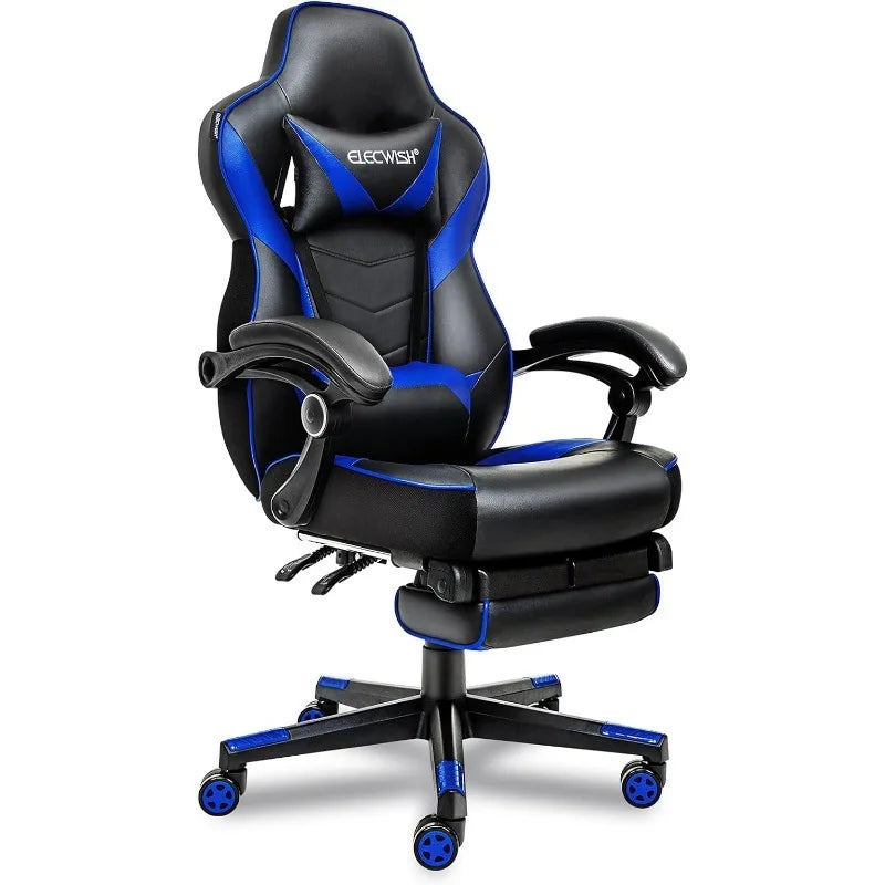 ARTET Gaming Chair with Massage High Back Computer Chair with Footrest Headrest