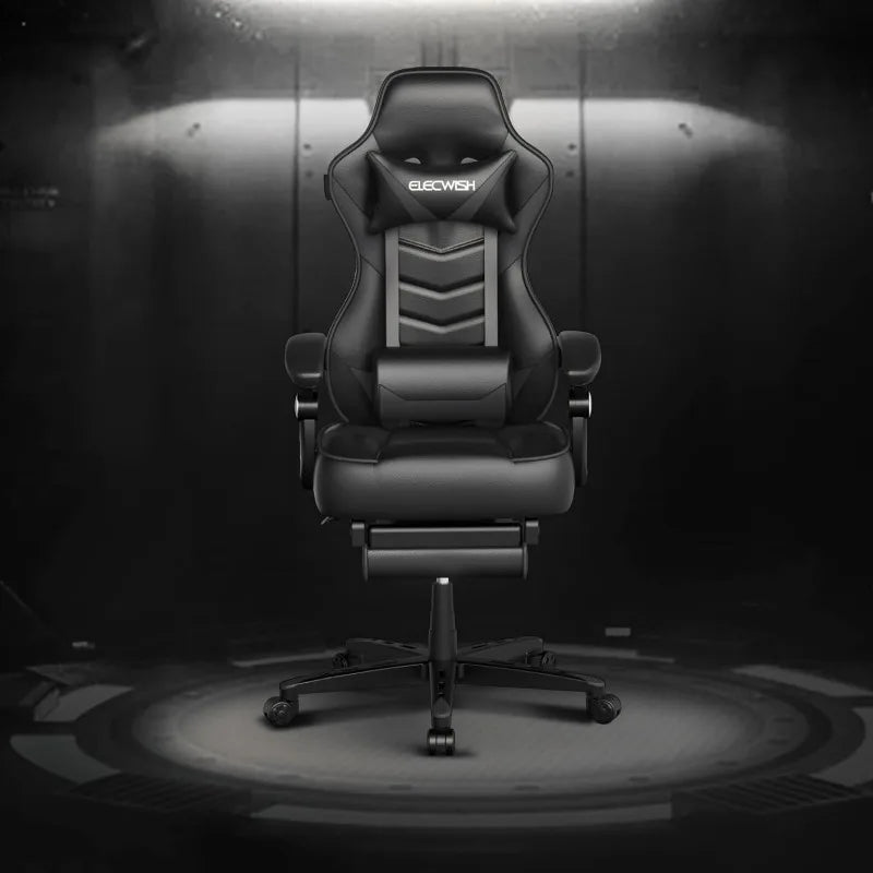 ARTET Gaming Chair with Massage High Back Computer Chair with Footrest Headrest