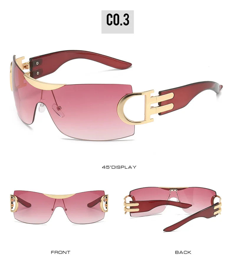 Cycling Sun Glasses Punk One Piece Goggle Women  Brand Designer Sun Glasses