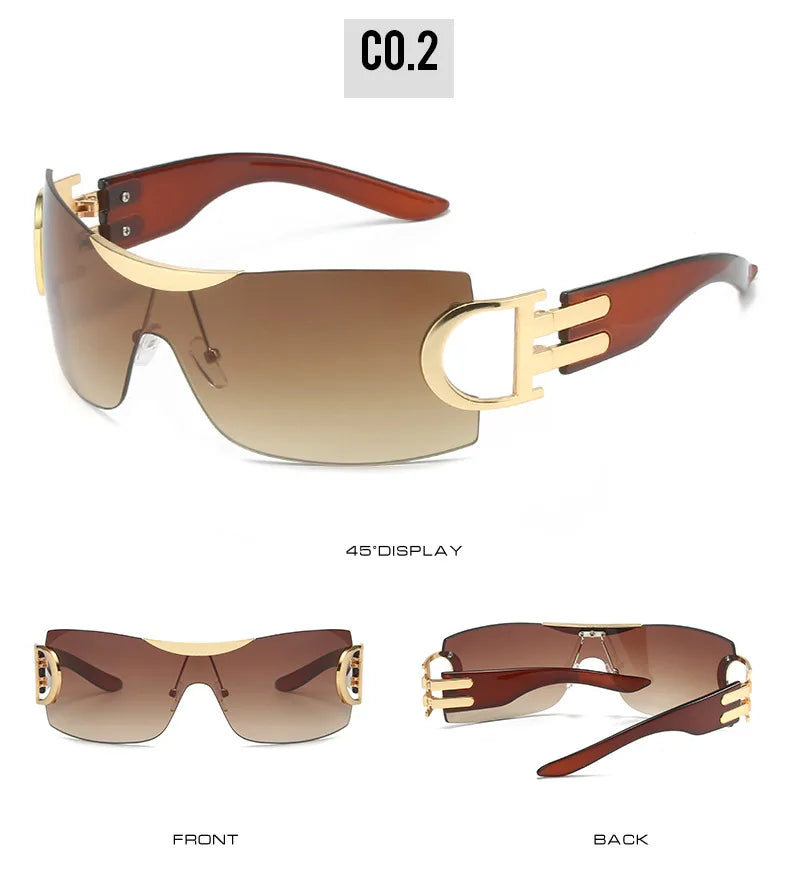 Cycling Sun Glasses Punk One Piece Goggle Women  Brand Designer Sun Glasses