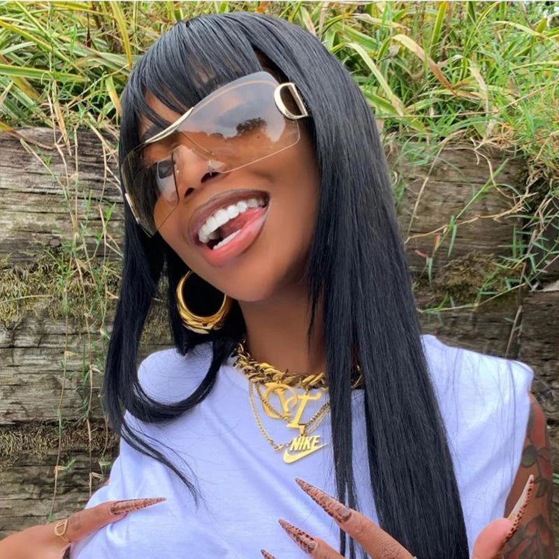 Cycling Sun Glasses Punk One Piece Goggle Women  Brand Designer Sun Glasses