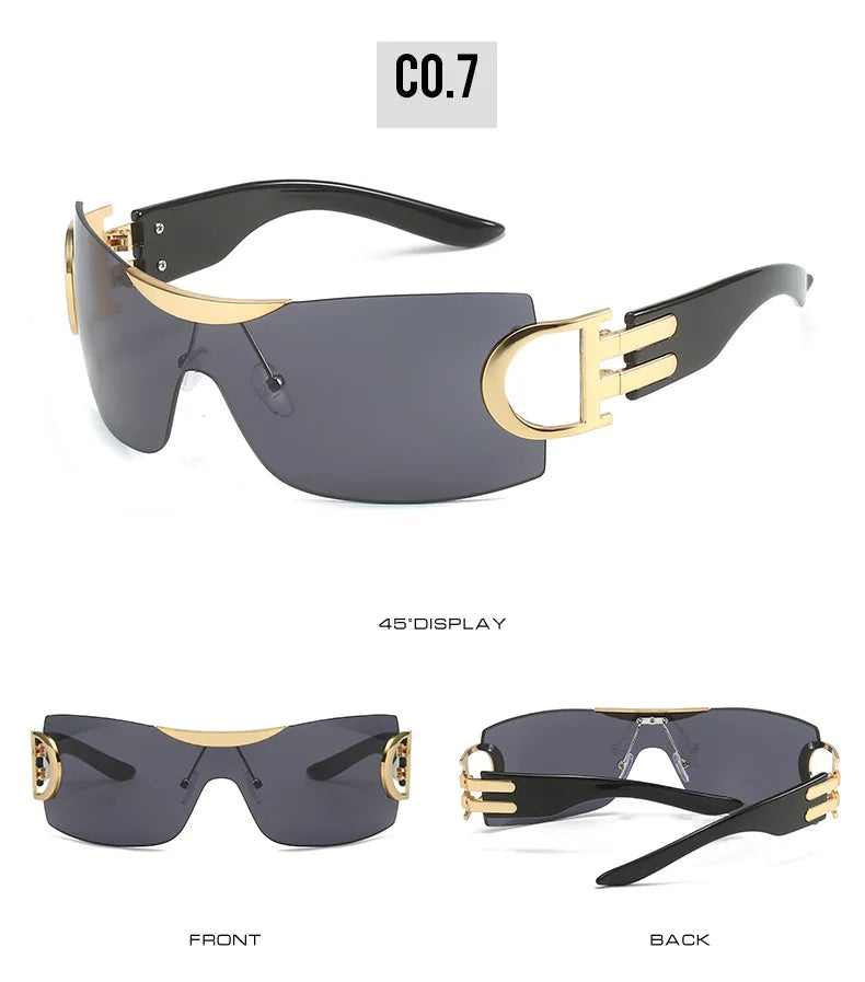 Cycling Sun Glasses Punk One Piece Goggle Women  Brand Designer Sun Glasses