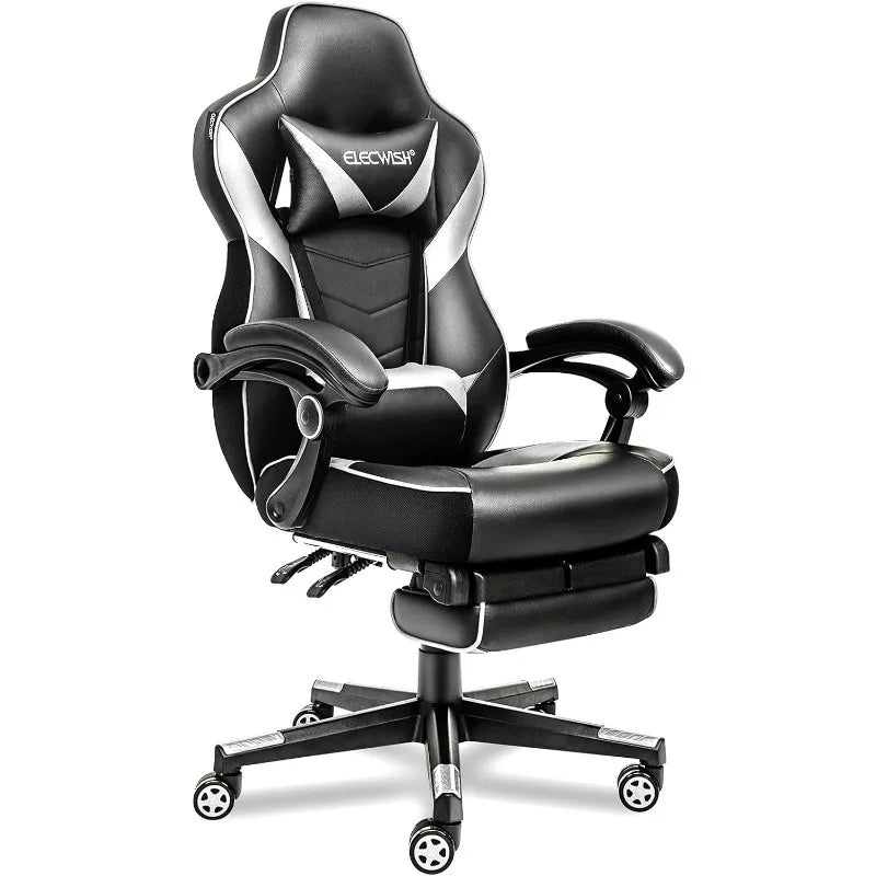ARTET Gaming Chair with Massage High Back Computer Chair with Footrest Headrest