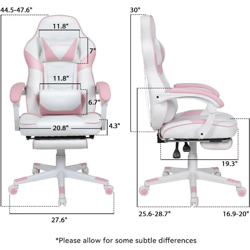 ARTET Gaming Chair with Massage High Back Computer Chair with Footrest Headrest