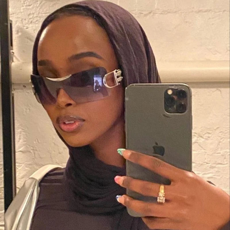 Cycling Sun Glasses Punk One Piece Goggle Women  Brand Designer Sun Glasses