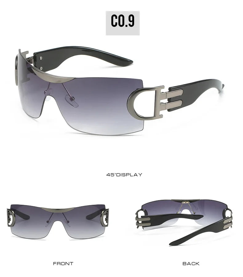 Cycling Sun Glasses Punk One Piece Goggle Women  Brand Designer Sun Glasses