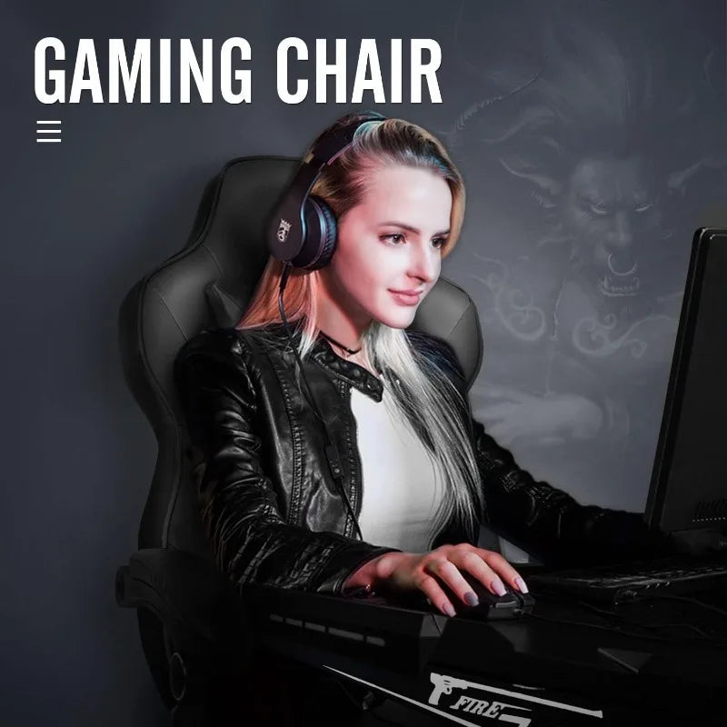 ARTET Gaming Chair with Massage High Back Computer Chair with Footrest Headrest