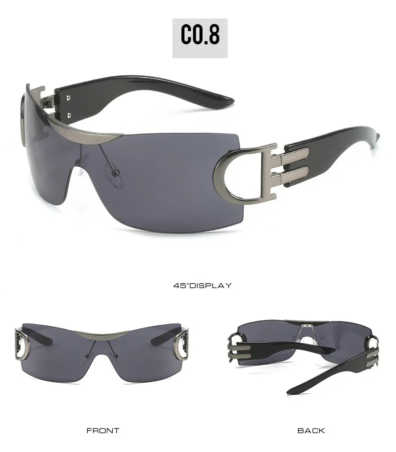 Cycling Sun Glasses Punk One Piece Goggle Women  Brand Designer Sun Glasses