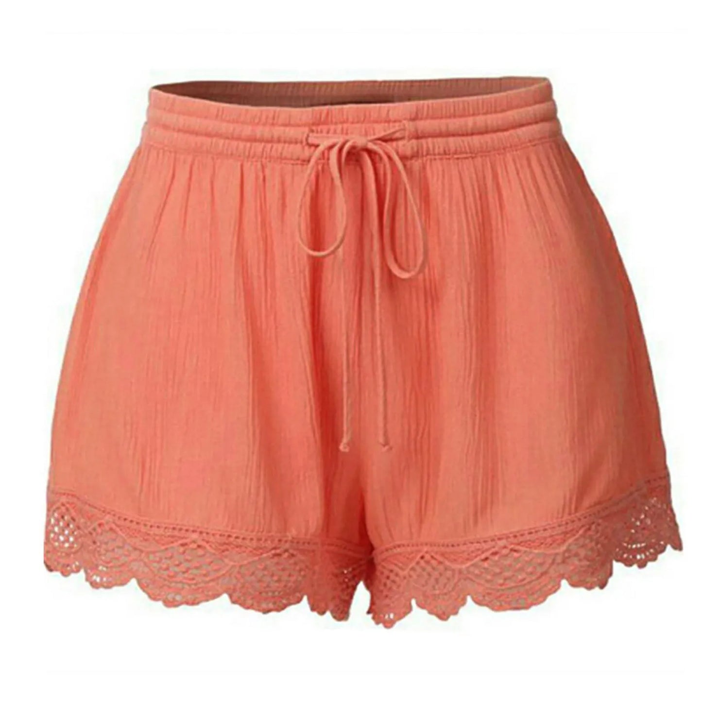 Shorts Women 2024 Summer Solid Color Lace Female Shorts Rope Sports