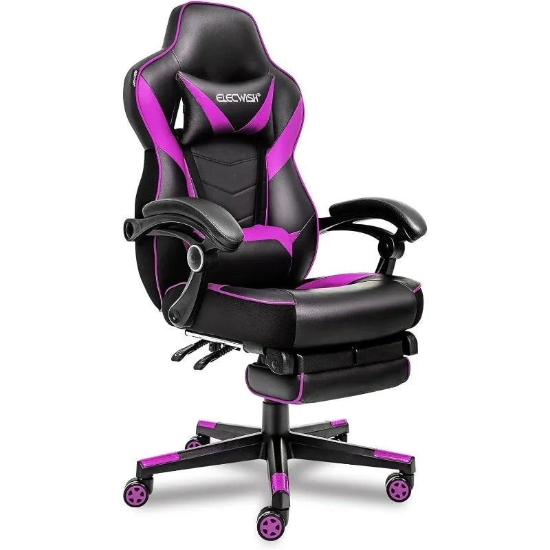 ARTET Gaming Chair with Massage High Back Computer Chair with Footrest Headrest