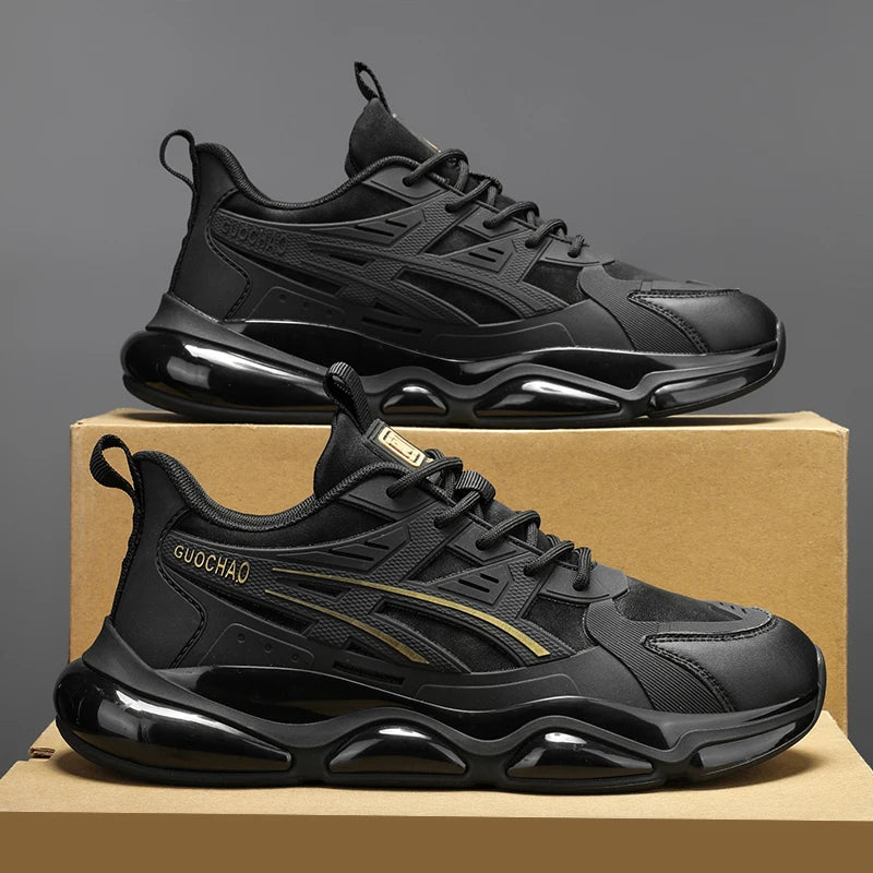 Night Light Men's Sneakers Super Cool New Fashion Wear-resistant Black Sports Shoes For Men