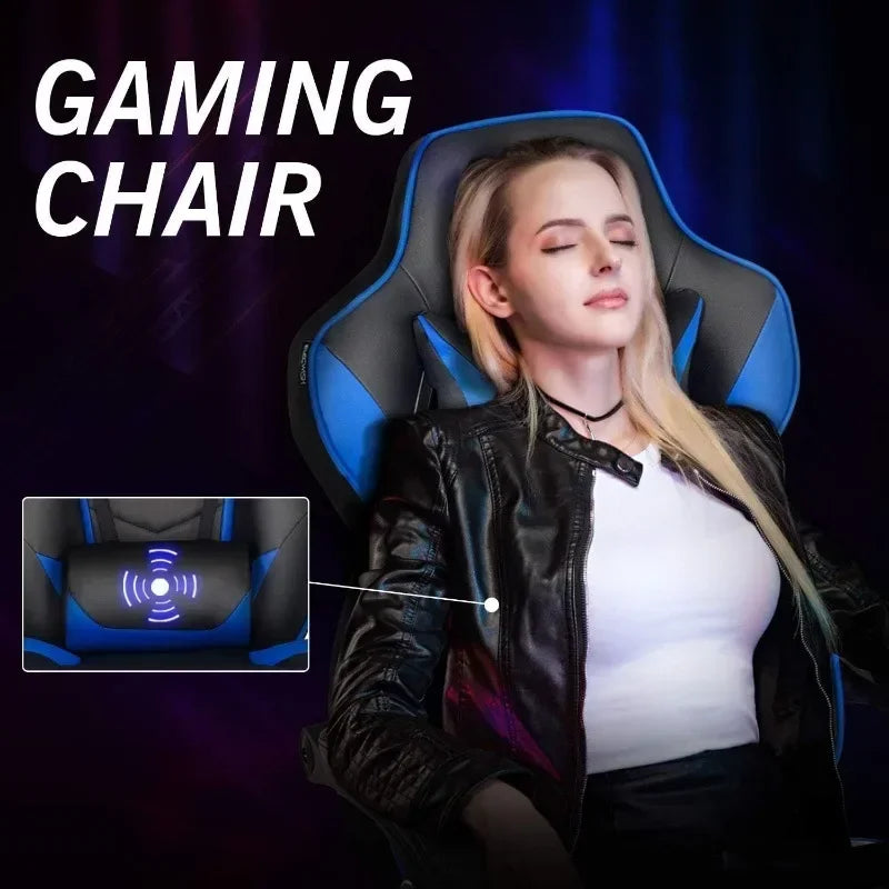 ARTET Gaming Chair with Massage High Back Computer Chair with Footrest Headrest