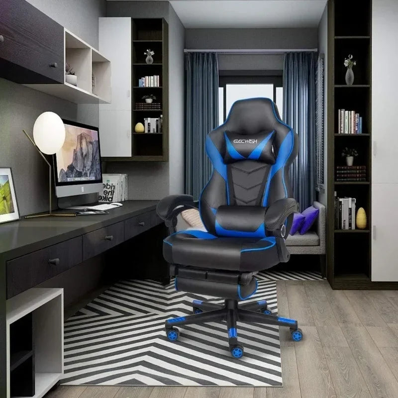 ARTET Gaming Chair with Massage High Back Computer Chair with Footrest Headrest
