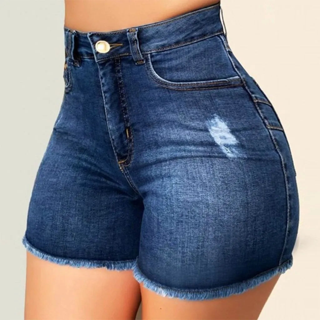 New In Summer Womens Jeans Shorts Jeans Short Length High
