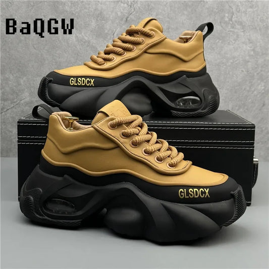 Designer Style Men Shoes Autumn Winter Comfortable Men's Thick Platform Sneakers Fashion Casual s Tenis