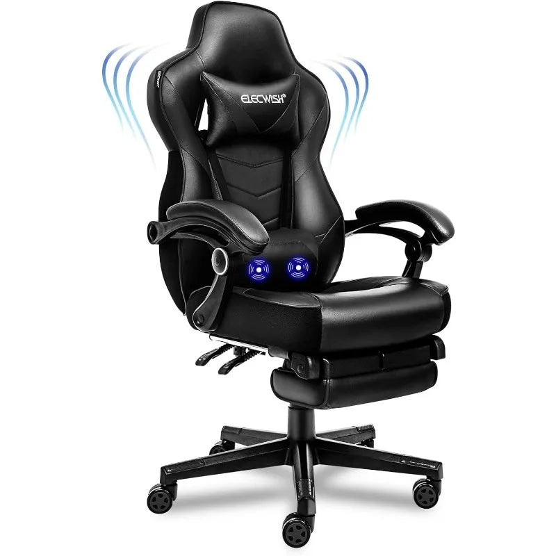 ARTET Gaming Chair with Massage High Back Computer Chair with Footrest Headrest