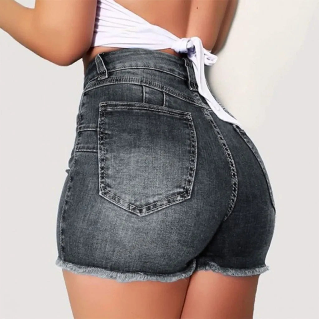 New In Summer Womens Jeans Shorts Jeans Short Length High
