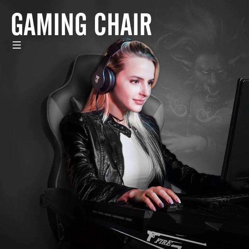 ARTET Gaming Chair with Massage High Back Computer Chair with Footrest Headrest