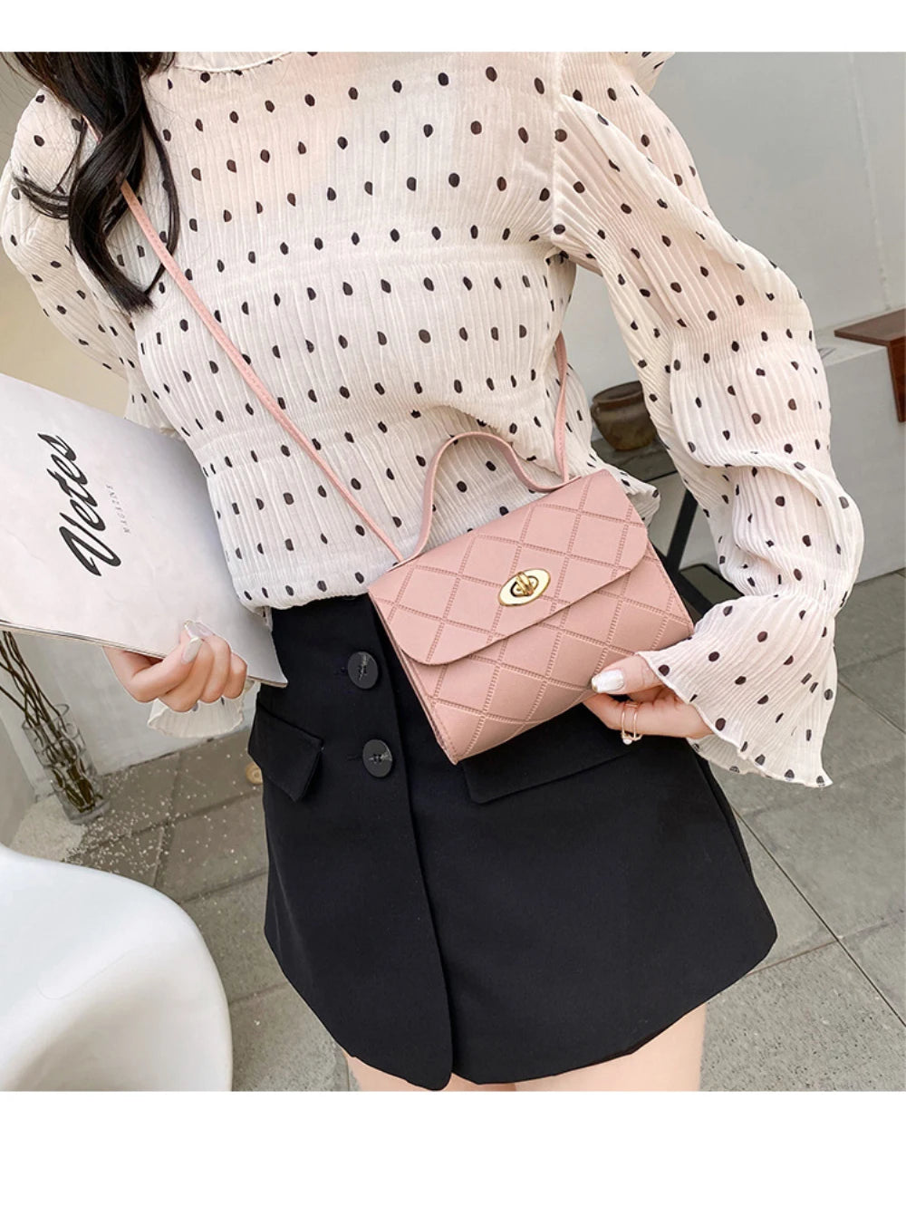 1/2PCS Fashion Small Messenger Bag For Women 2023 New Trend Female Shoulder Bag